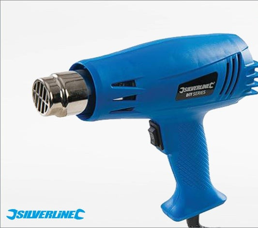 Hot Air Heat Gun Silverline 1500w + 1 Nozzle - Paint Stripper 3 Yr Warranty